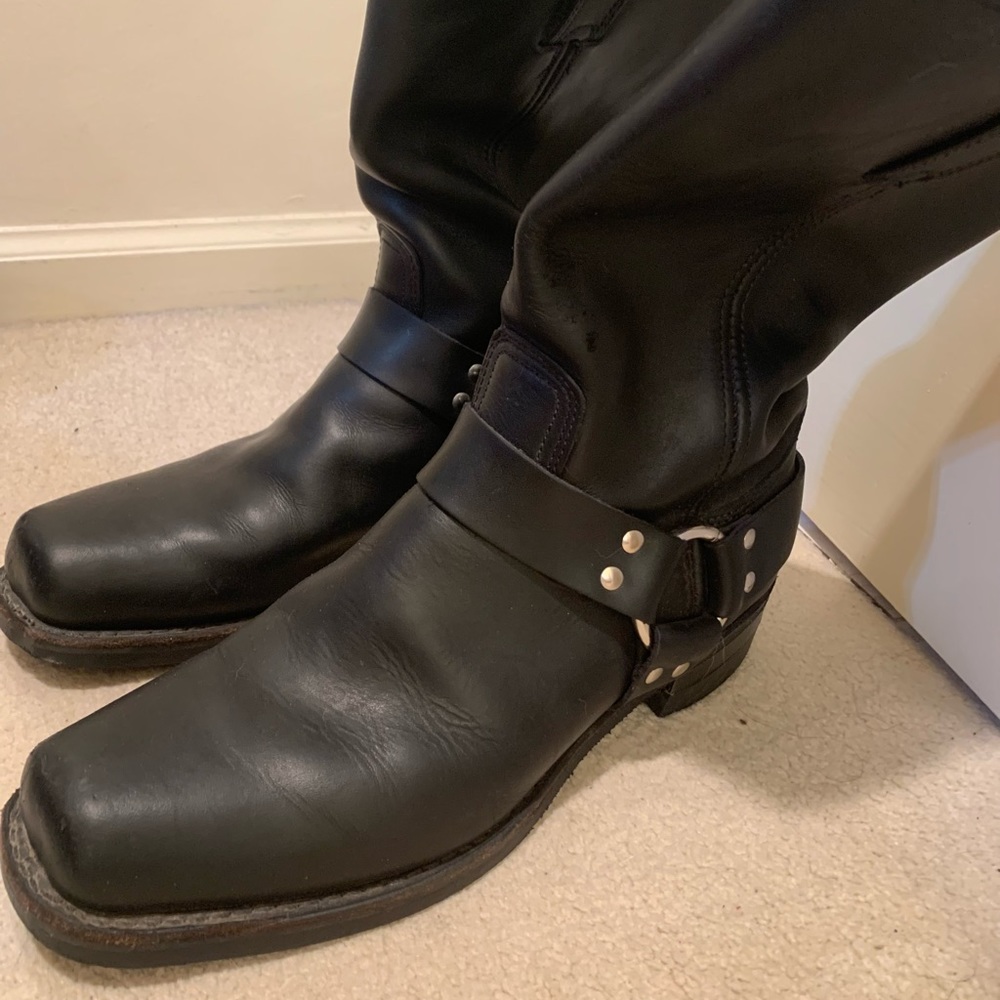 Frye Harness 12R Boot Black, Leather 11, Style # 3487350